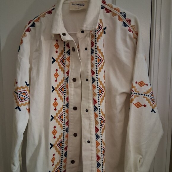Savanna Jane Tops - savanna jane aztec style jacket shirt size small